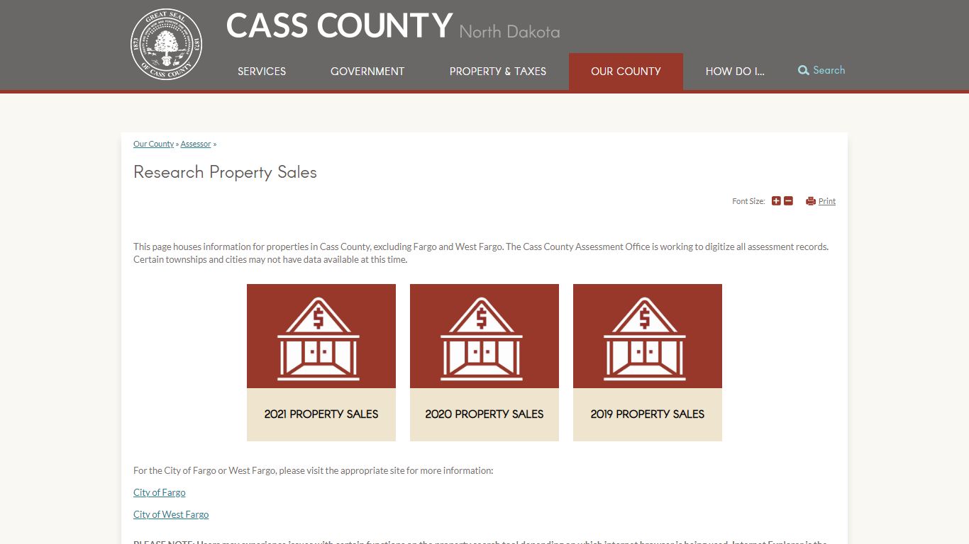 Research Property Sales | Cass County, ND